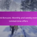 Gold Bonuses: Monthly and weekly events, Limited-time offers