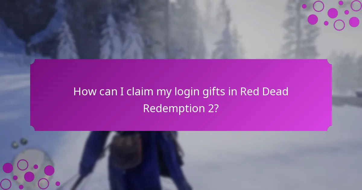 How can I claim my login gifts in Red Dead Redemption 2?