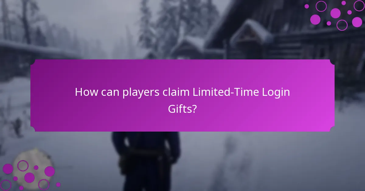 How can players claim Limited-Time Login Gifts?