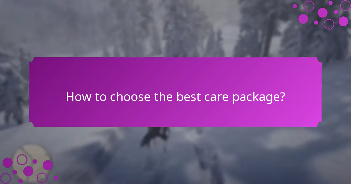 What exclusive items are included in care packages?
