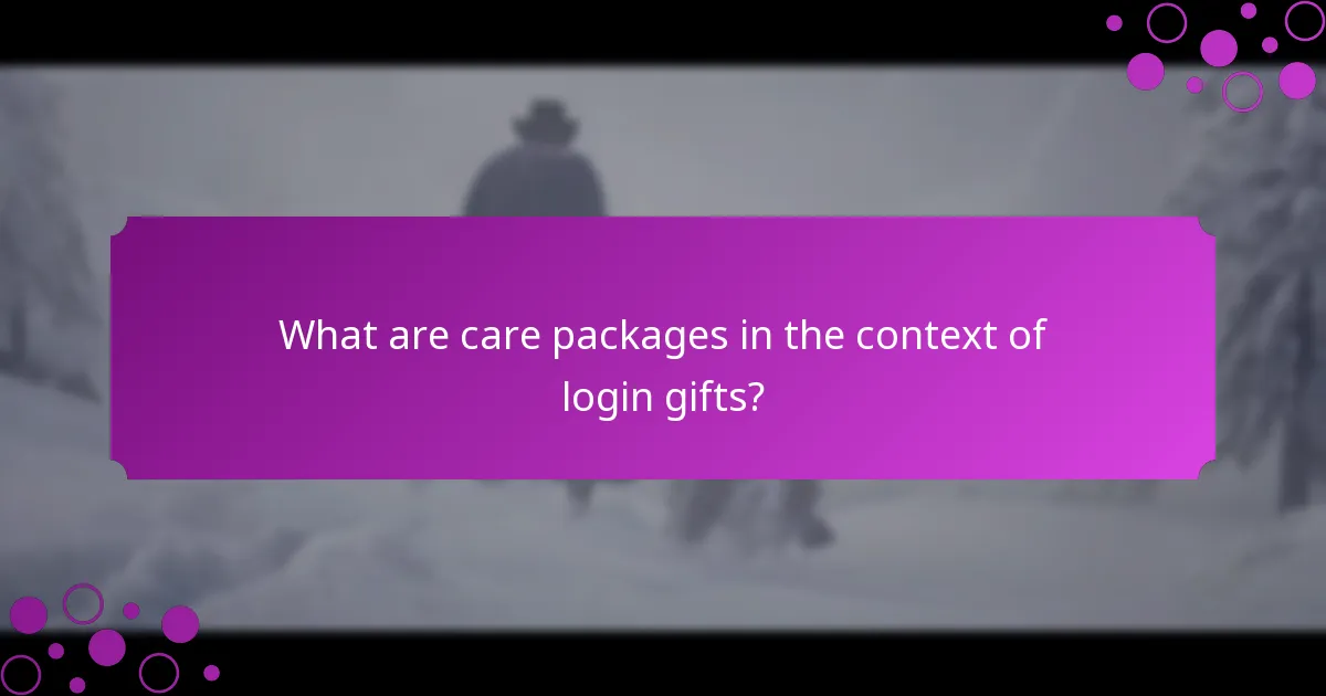 What types of rewards can I expect from care packages?