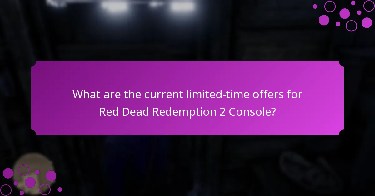 What special items can be obtained through promotions for Red Dead Redemption 2 Console?