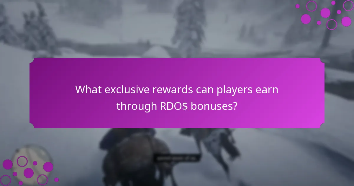 What exclusive rewards can players earn through RDO$ bonuses?